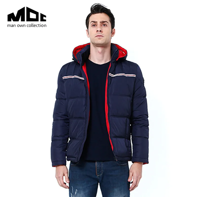 

MOC Brand Men's Cotton Down Jacket Men Outwear Winter Jacket 2016 New Fashion High Quality Plus Size Thick Men Overcoat