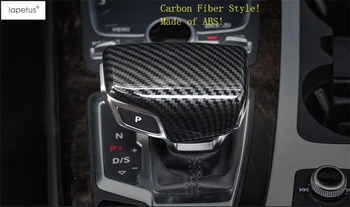 

Lapetus Accessories Fit For Audi Q7 2016 2017 2018 2019 Carbon Fiber Style Print Gear Shift Head Knob Molding Cover Kit Trim ABS