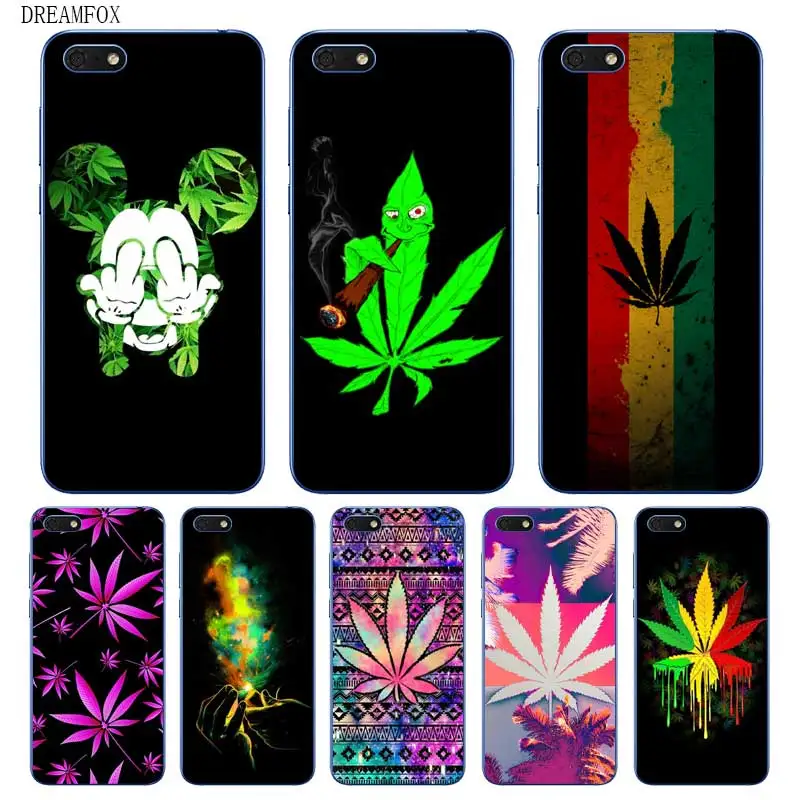 

N252 Art Smoke Weed Soft TPU Silicone Case Cover For Huawei Honor 8C 8X 9 10 20i V10 V20 Note10 Max Lite Magic2