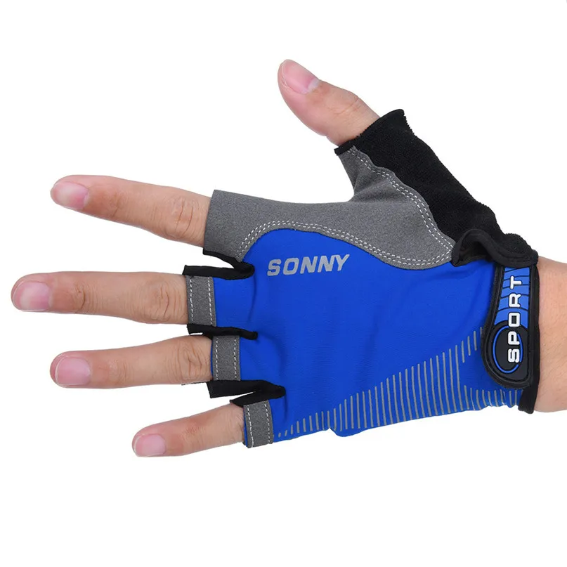Cycling Bike Half Finger Gloves Skidproof Breathable MTB Mountain Sweat Mesh Bicycle Gloves Men Women Sports Cycling Clothing #2 (5)