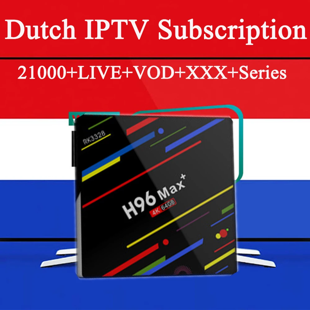 

Dutch iptv h96 max Android 9.0 tv Box Full HD Sweden Spanish Belgium France Poland UK Israel French Subscription Smart 4k tv Box