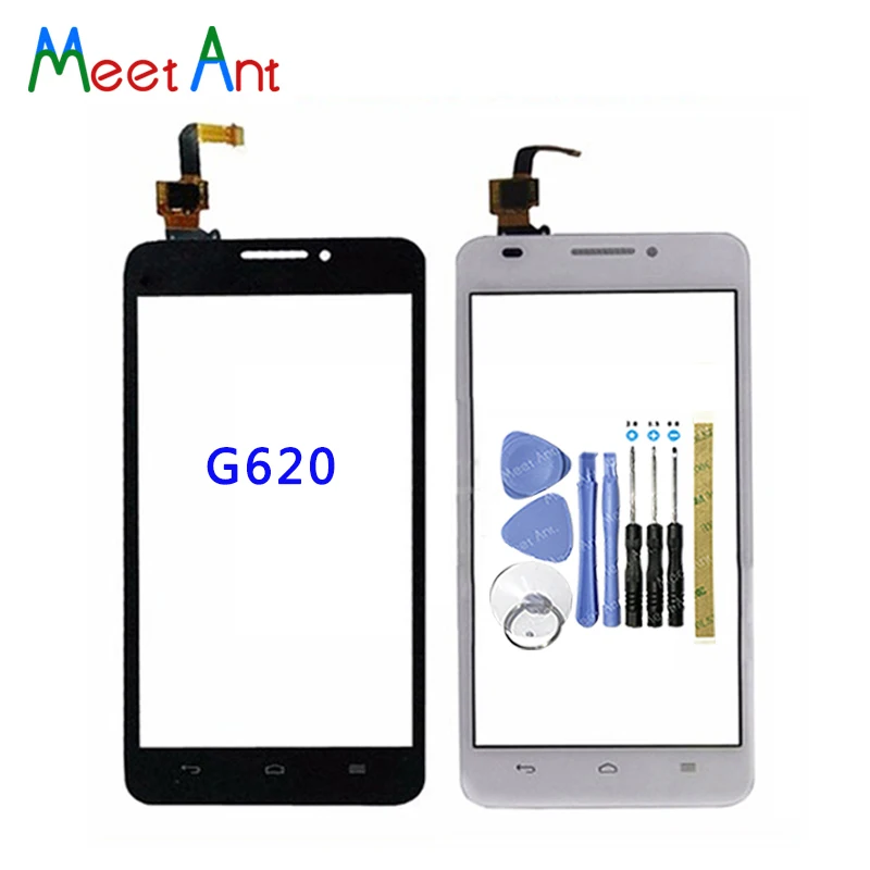 

High Quality 5.0" For Huawei Ascend G620 and G620S Touch Screen Digitizer Sensor Outer Glass Lens Panel Black White