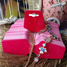 Популярные Новинки года пустой ярко-розовый цвет Цепочки и ожерелья карты и DIY серьги Дисплей карты логотип moq: 1000 Серьги Логотип стоимость printting дополнительный