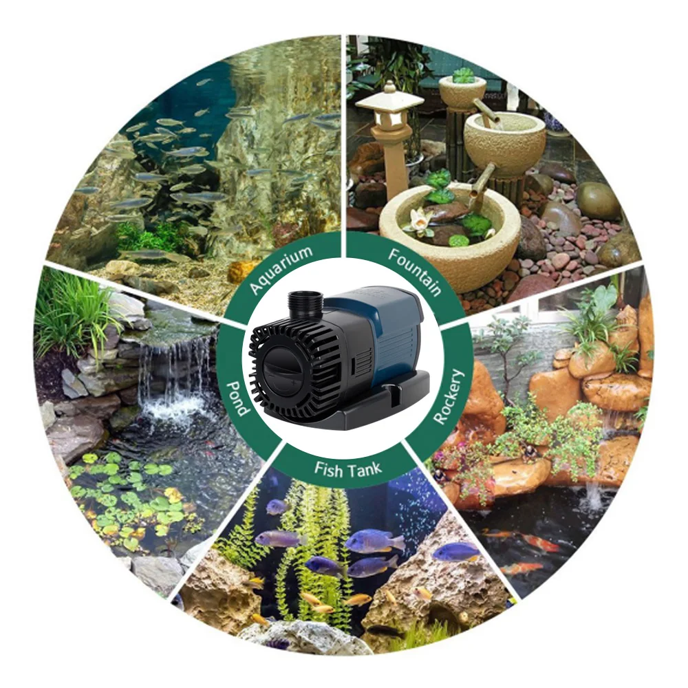 

SUNSUN 1800-5800L/h Adjustable Aquarium Water Pump Hydroponics Pond Circulation Pump Submersible Water Fountain Rockery Pump