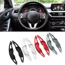 Volante de Estilo do carro Engrenagem Paddle Extensão Shifter Para Mazda 3 6 MX-5 BN BM GJ GL ND Acessórios De Alumínio cobrir