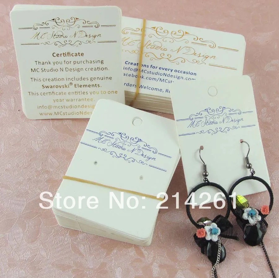 Whole Free Shipping Custom Business Card Jewerly Whole Free Shipping Custom Business Card Jewerly Golden Logo Earring Necklace Customied In Jewelry Packaging Display From
