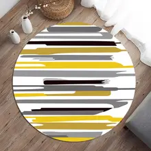 Современный простой круглый ковер, коврик для пола, для гостиной, спальни, чайный столик, противоскользящий геометрический напольный ковер, коврик, украшение для дома