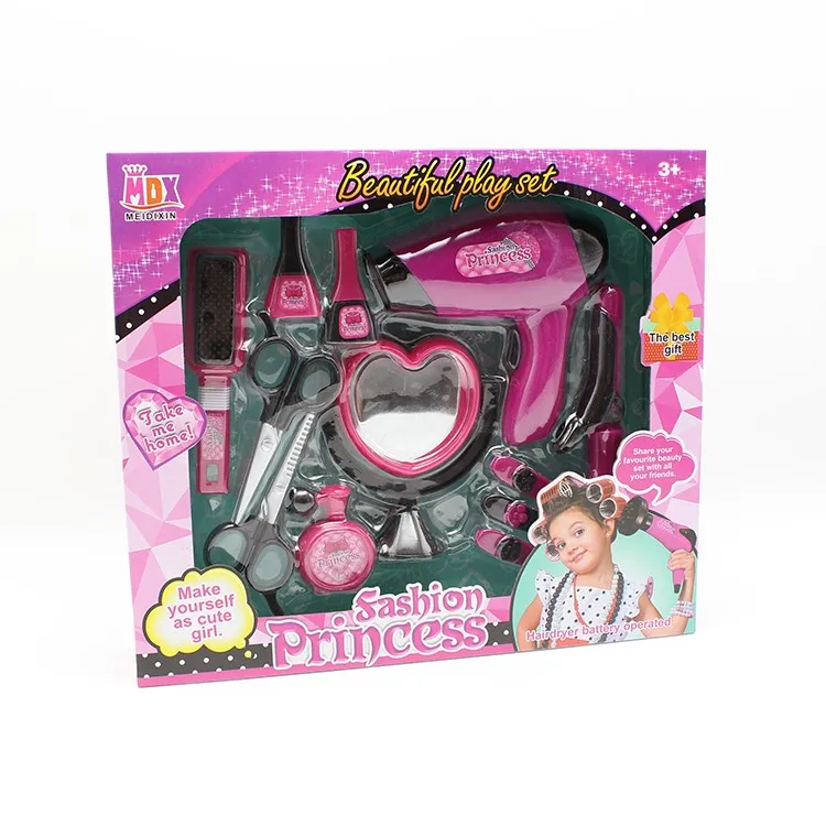 Kits de Cabeleireiro Gadget para Crianças Simulação Penteadeira Maquiagem Educativo Engraçado Puzzle Brinquedos Fingir Jogar 19 Cheap Móveis de brinquedos
