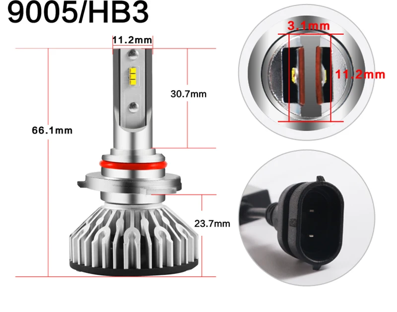 Маленький объем все в одном ZES чип H7 светодиодный 12000LM мини Автомобильная Лампа для фар авто лампа H1 H3 H4 светодиодный H11 H8 HB3 9005 HB4 6000K 12 в 24 В