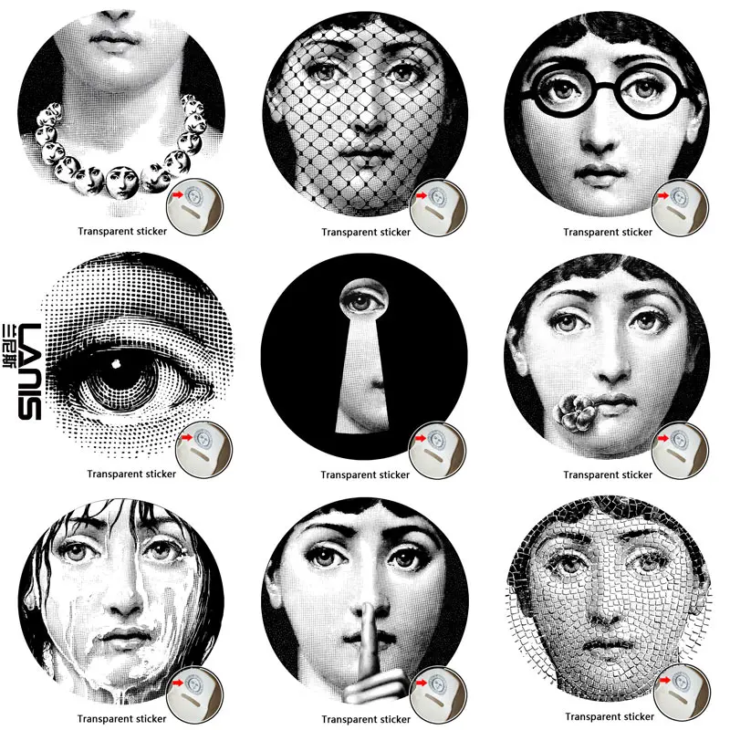 NO.1-28 дизайнер Fornasetti обои такие же, как прозрачные наклейки для украшения гостиной 1 шт