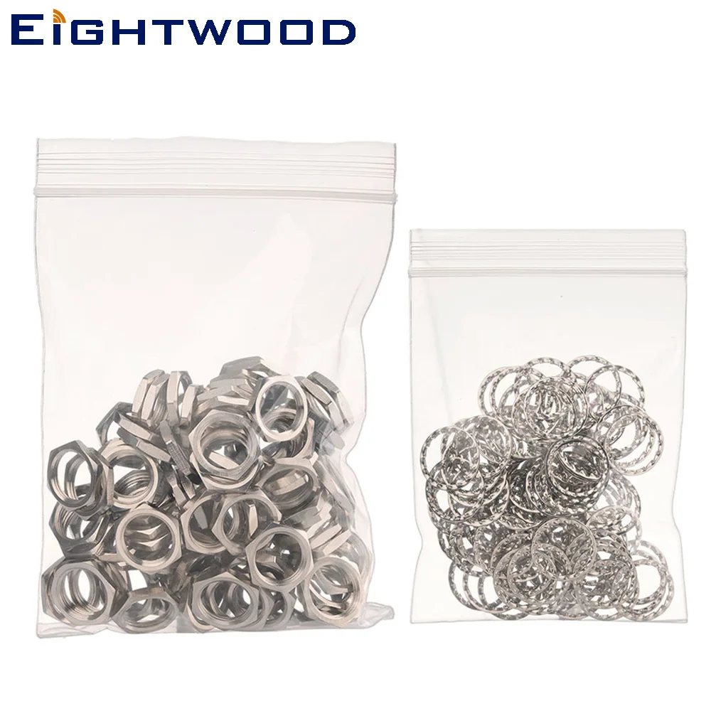 

Eightwood BNC Female Dedicated Antenna Seat Accessories BNC Screw Washer Nut+Gasket for BNC TNC Jack Coaxial Connector Adapter