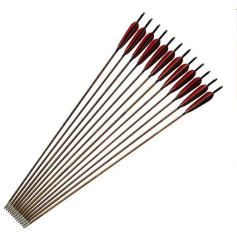 

Dart traditional dart bamboo arrow compound bow hunting OD 8mm Spine 500 true feather Hunting Competition Arrow equipment darts