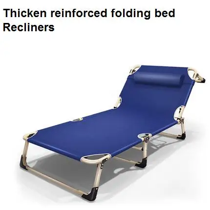 Thicken reinforced folding bed Recliners Office lunch break folding bed