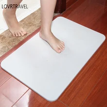 Диатомовая земля водопоглощение коврик Быстросохнущий впитывает воду Нескользящая изоляции ковры для двери Кухня 30x40 см
