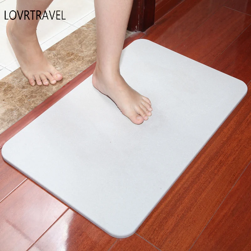 

Diatomaceous Earth Water Absorption Floor Mat Quick-drying Water Absorption Non-slip Insulation Carpets for Door Kitchen 30x40cm