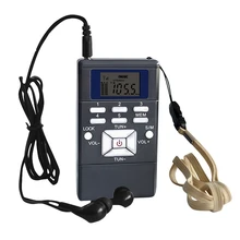 Цифровой fm-радио мини динамик портативный приемник дисплей двухканальный однополосный музыкальный плеер светодиодный дисплей(серый