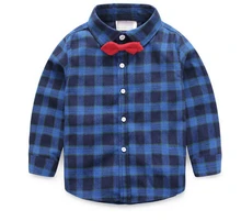 Fashion baby boy clothes Spring Summer Autumn nova brand boys blouses & shirts plaid children clothing accessories child shirt
