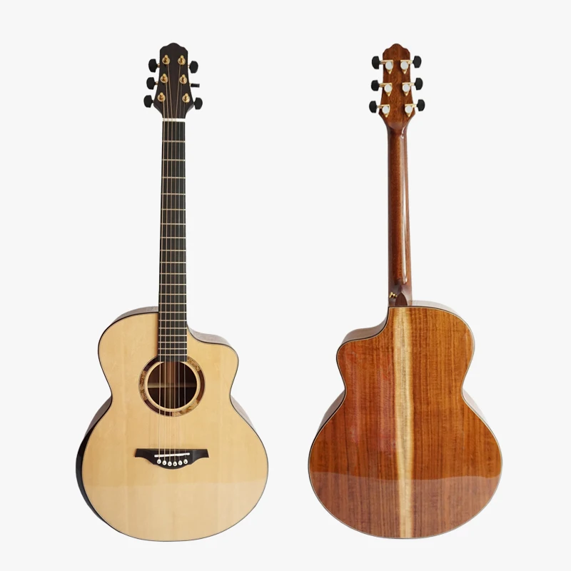 

Aiersi Brand All Solid 40 Inch Mini Jumbo Acoustic Guitar Koa Back&Side Model SG03SK