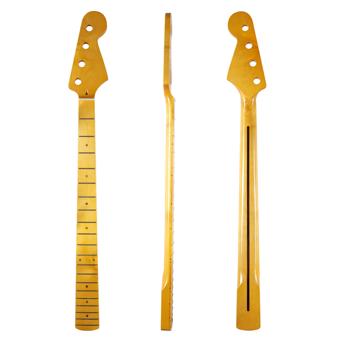 

KAISH 20 Fret 4 String P Bass Guitar Canadian Maple Neck with Abalone Shell Inlay and Bone Nut for Precision Bass