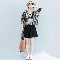 2019 летние шорты женские с высокой талией Большие размеры тонкие свободные короткие feminino корейские хлопковые шорты повседневные модные