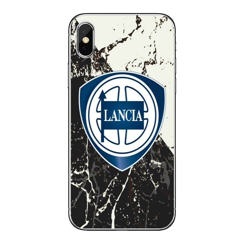 Роскошный автомобильный чехол для телефона с логотипом LANCIA iPhone 8 7 6s 6 plus XR X XS Max SE 5s