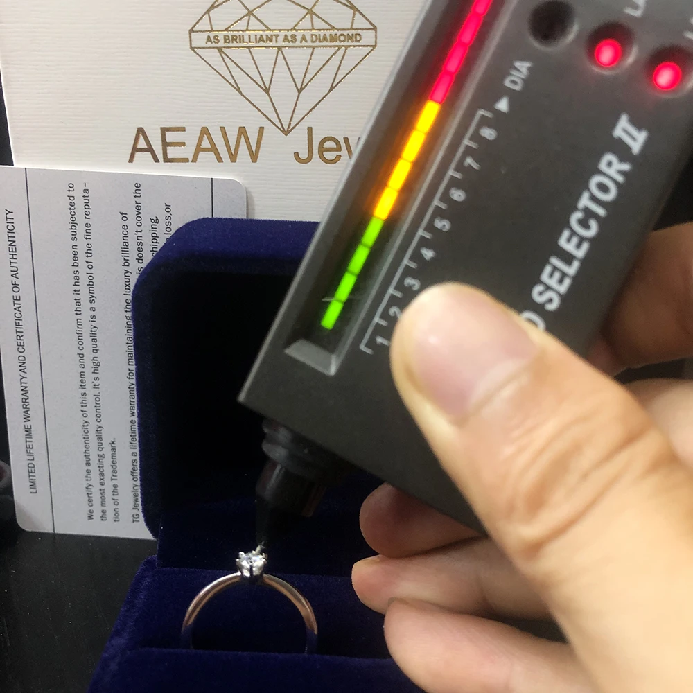 AEAW 0.5ct 5 мм круглая огранка EF VVS1 Moissanite кольцо 925 серебряное кольцо с бриллиантом тест прошел символ любви мода подарок подруге