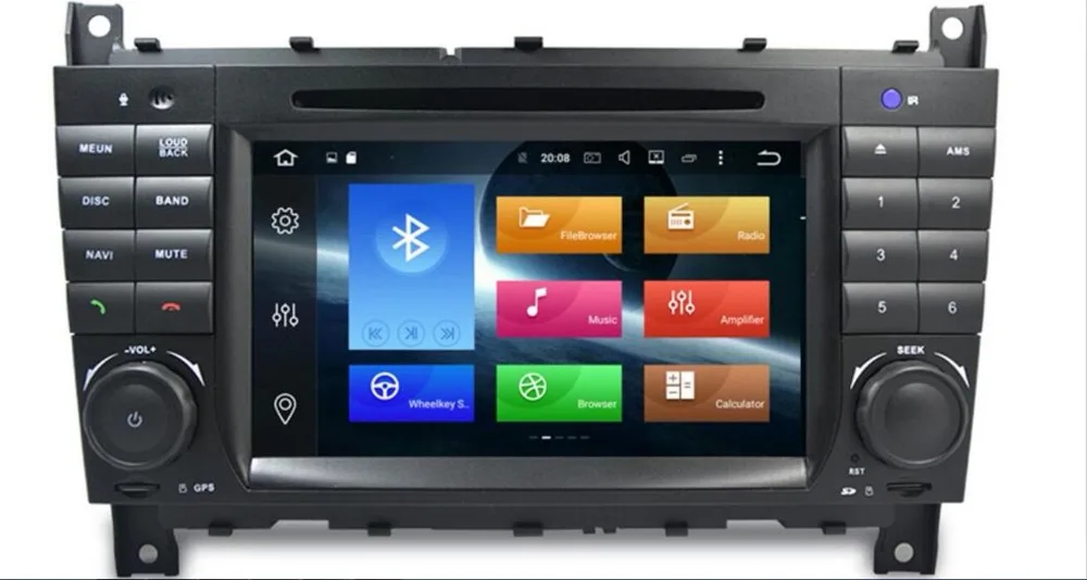 Excellent 1024X600 Quad Core Android 9.0 Car DVD for Mercedes Benz C Class W203 C200 C230 C320 CLK 200 CLK350 CLK500 GPS Radio Stereo BT 2