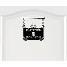 YOJA 24,8*25 см модная платформа 9 3/4 украшение двери наклейка на стену аксессуары черный A40602