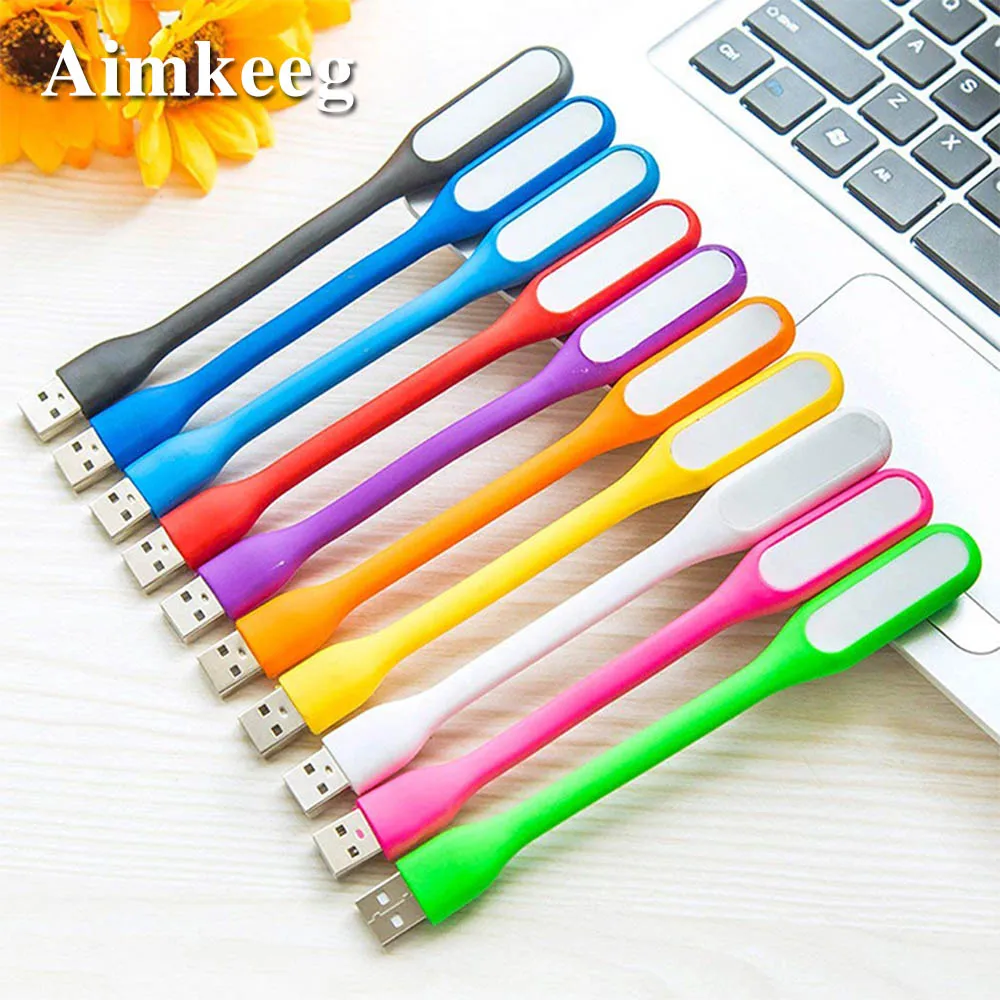 

Aimkeeg Mini Portable USB LED Lamp 5V 1.2W Super Bright Book Light Flexible Foldable Reading Lamp Computer Notebook USB Light