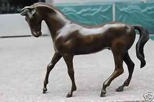 

bi002217 Tibet bronze statue collectable BRONZE CARVEN HORSE STATUE