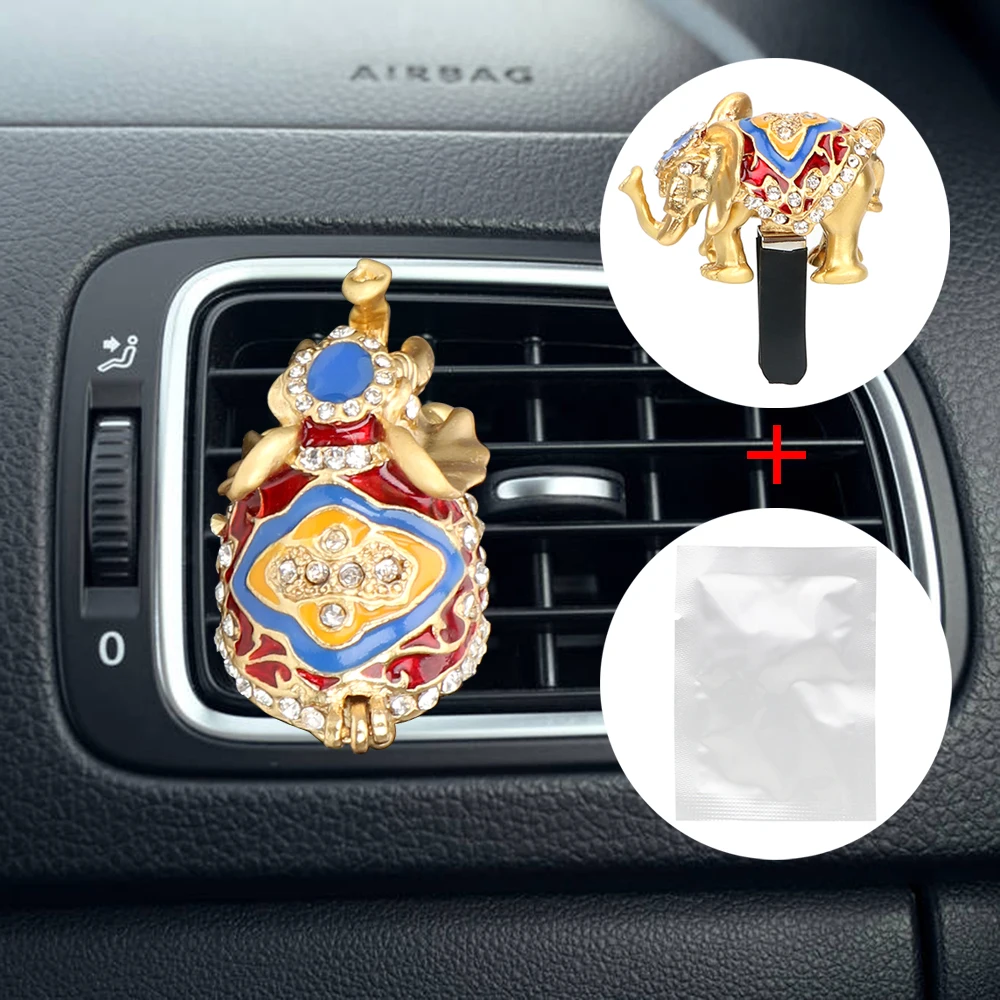 Автомобильный освежитель воздуха для автомобиля, автомобильный освежитель воздуха на выходе, Ароматический диффузор, авто украшение в виде слона, клипса кондиционирования воздуха, автомобильный Стайлинг