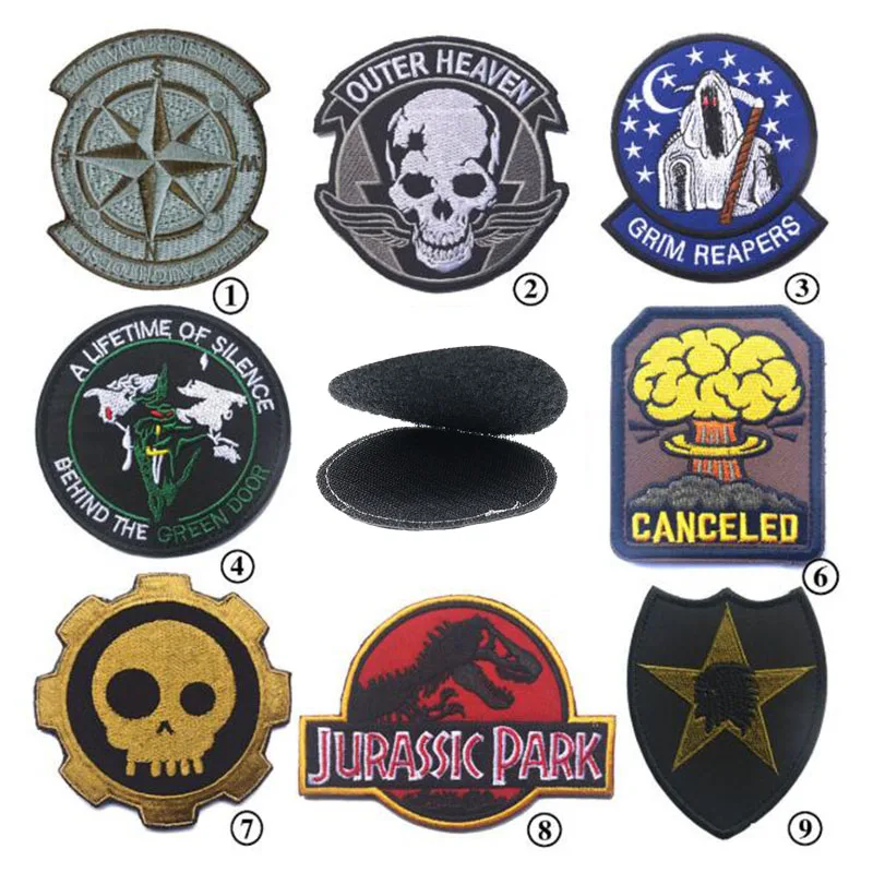 

Embroidery Patch Alien Cosmic Stripe Style Clothes Death Skull Star Wars Stripe Costume Backpack Decoration Embroidery Decal