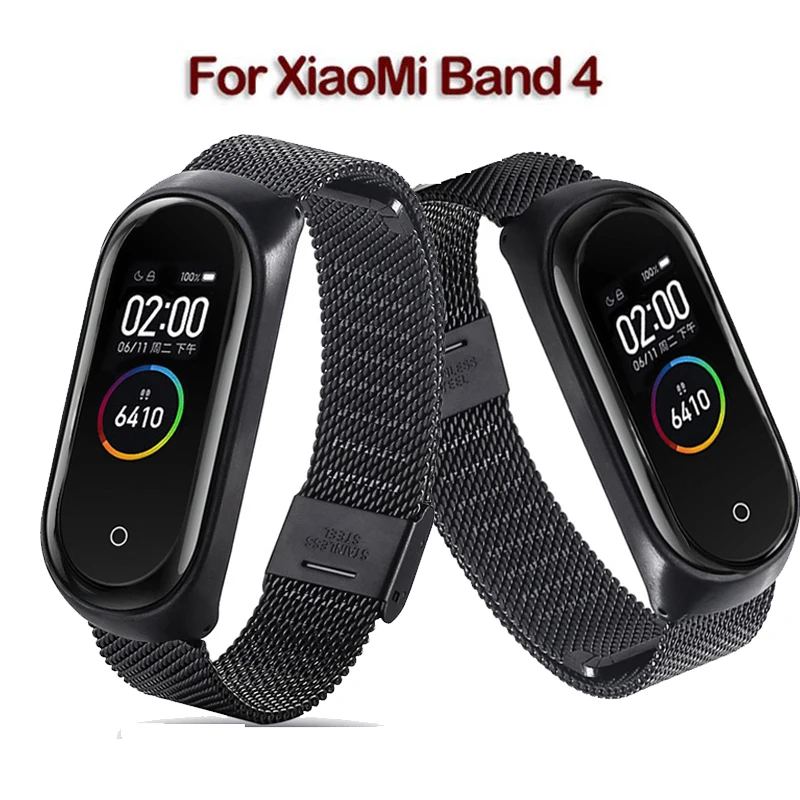 Mi band 4 металлический ремешок из нержавеющей стали для Xiaomi mi ремешок 4 Ремешок Браслет mi Band 4 аксессуары сменный ремешок для часов