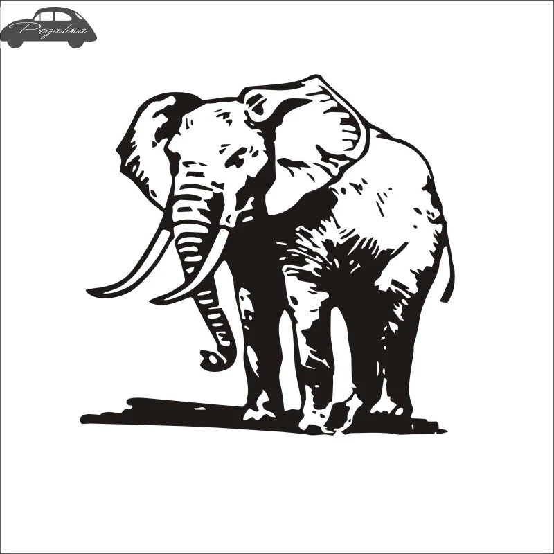 Car Sticker Elephant Decal Car Posters Vinyl Wall Decals Pegatina Decor