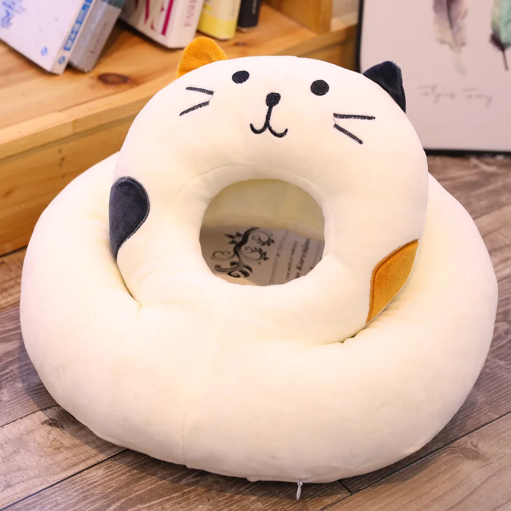  Nooer Washable Cute Cat Soft Nap Pillow Office Sleep Pillow Office Table School Desk Cushion Girlfr