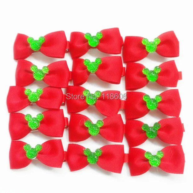 Minnie Mouse sparkle resin flat back diamante glitter dummy hair bow2.jpg