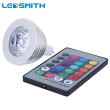 3 шт./лот, 3 Вт, MR16 RGB светодиодный светильник, 16 цветов, для украшения дома, вечерние, с ИК-пультом