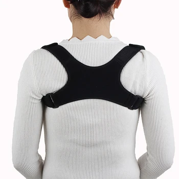 

Black Adjustable Posture Corrector Back Shoulder Support Correct Brace Belt for Men Women