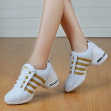 Новые спортивные туфли с мягкой подошвой; дышащие туфли для танцев; женские кроссовки; туфли для репетиций современные танцевальные джазовые туфли со скидкой