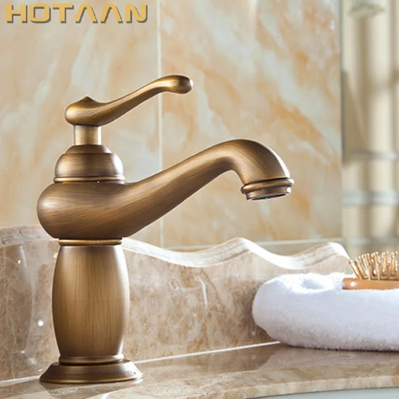 Bathroom Basin Faucet Antique bronze Brass Mixer solid copper Luxury Europe style Tap torneiras para banheiro crane YT-5061 1