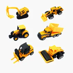 6 шт./лот литья под давлением сплав инженерной автомобиль трактор игрушечный автомобиль модели фермы автомобиля игрушка модель грузовика