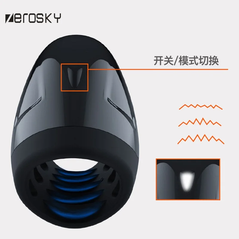 Zerosky Man Aircraft Cup Smart Intelligence Heating Vibrating Masturbator Male Penis Enlarger Lasting Erection Exerciser