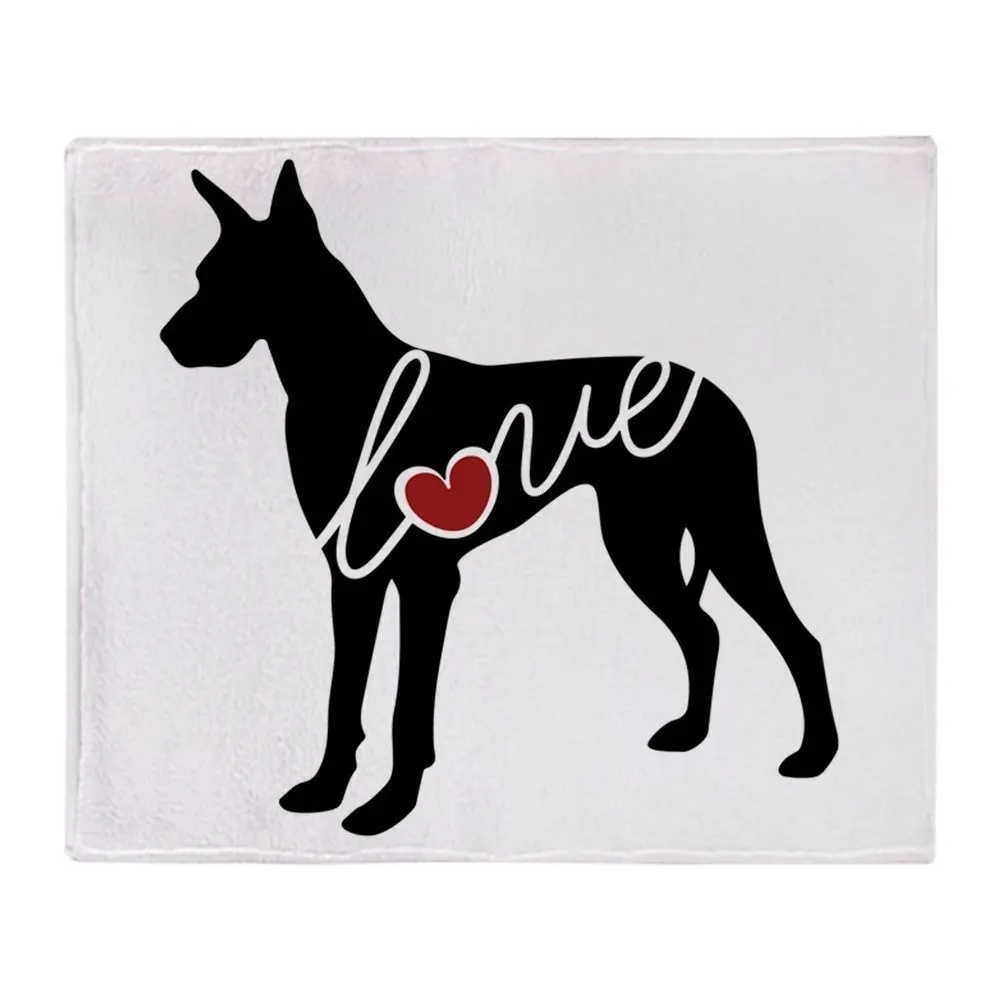 Great Dane Love Soft Fleece Throw Blanket, 50"x60" Stadium Blanket Sofa