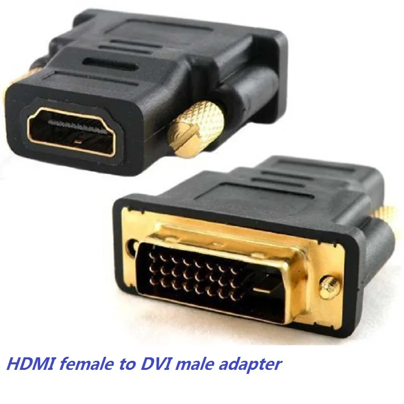 Оптовая продажа 100 шт./лот DVI-D 24 + 1 Pin для HDMI Женский 19pin адаптер золото пластины DVI для HDMI адаптер доставку службой DHL, UPS или FEDEX