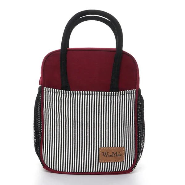 red lunch bag Непромокаемый мешок для женщин, детей, мужчин, еда, Куллер холода, Ланч-бокс, сумка, тоут, Термосумка для обедов, изоляция, портативный пакет - Цвет: red lunch bag