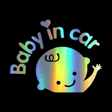 #Special Offers Car Sticker 17cm*15cm Baby In Car Waving Baby On Board Funny Decal Reflective Laser Vinyl Sticker 3D Car Styling #Special Offers Car Sticker 17cm*15cm Baby In Car Waving Baby On Board Funny Decal Reflective Laser Vinyl Sticker 3D Car Styling