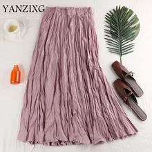 Сезон: весна–лето на каждый день одежда с узором ДЛЯ Woemn эластичные Высокая талия юбка в складку, подходит ко всему, Лидер продаж плавки W506