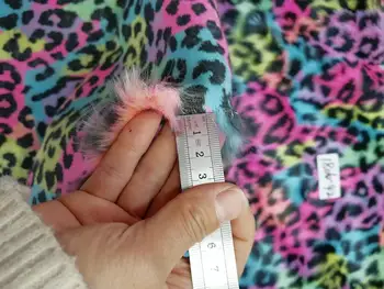 

Leopard Jacquard Color Rabbit Hair Gradient Plush Faux fur (15mm pile long)