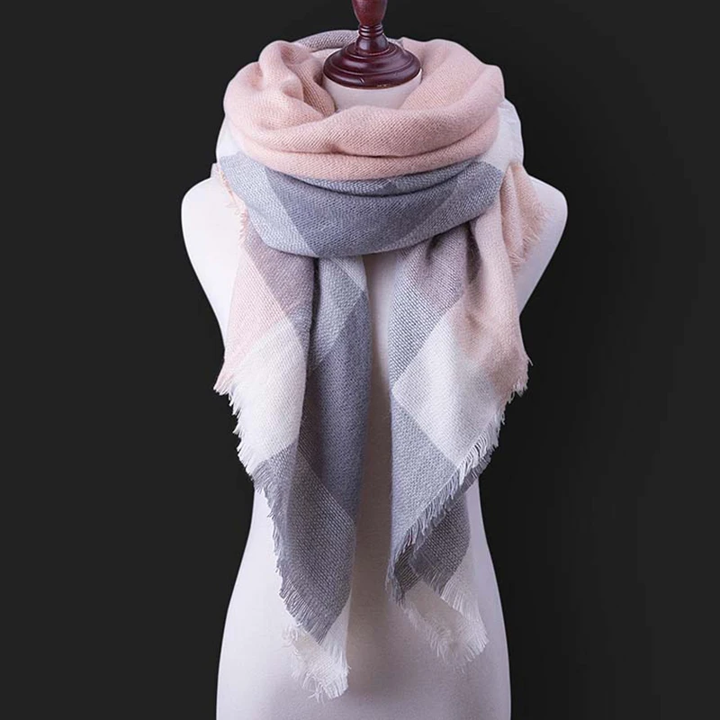 Za plaid Winter Scarf For Women 150cm*150cm*260cm Large Women Warm Scarf Shawls and Scarves Pashmina Luxury Brand Drop Shipping