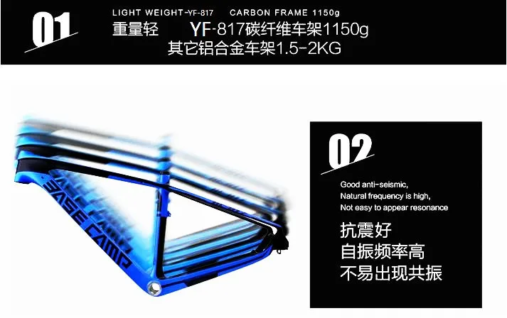 Perfect New arrival Full Carbon T700 27.5er/29er MTB Frame YF-817 650B Carbon Mountain Bike Frame with UD Black 9*135mm Bicicleta Parts 13